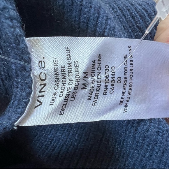 Vince blue cashmere sleeveless turtleneck - Picture 8 of 9